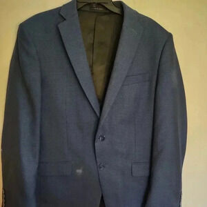 Calvin Klein Men's Blazer 2 Button Wool Sports Coat Sz 40R Navy Blue Sui…